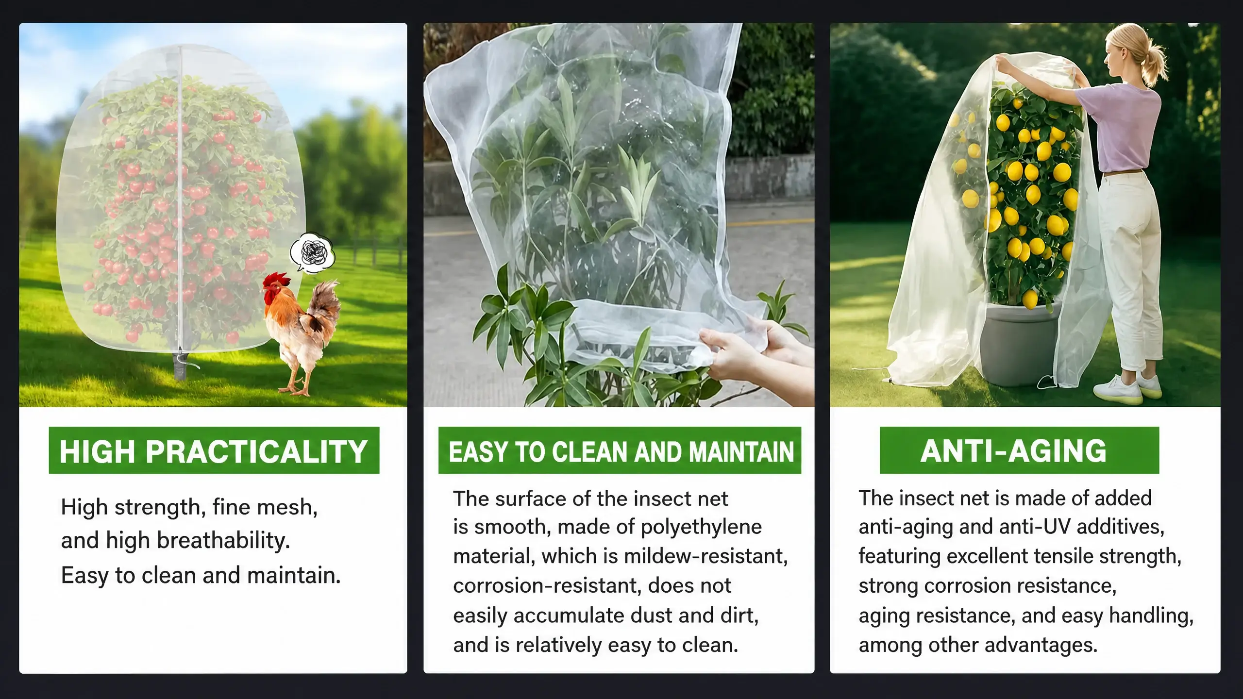 Anti-Insect & Frost Protection Bags Detail Display