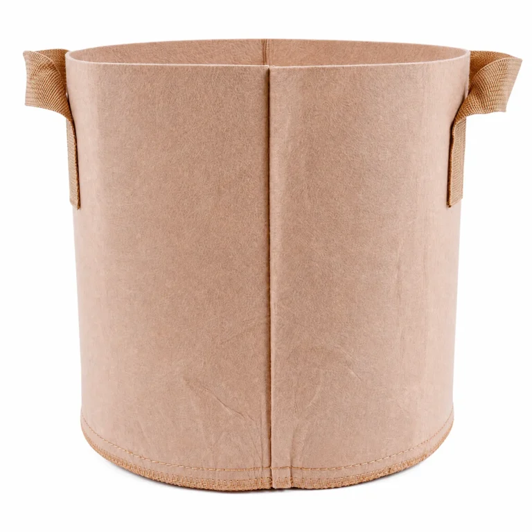 Heavy duty tan thickened non-woven fabric grow bags with handles wholesale