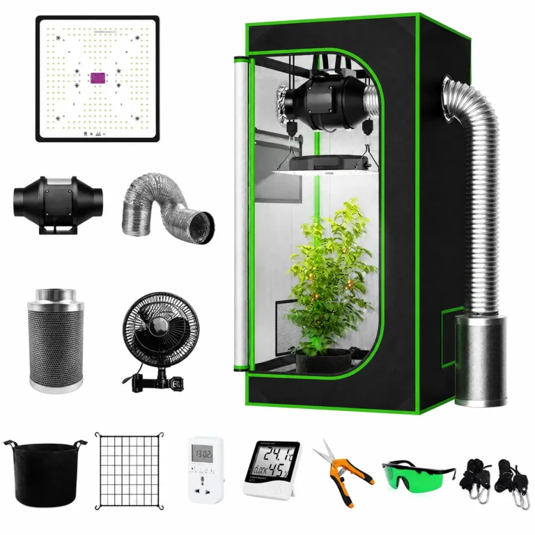 Complete Indoor Hydroponic Grow Tent Kit with Ventilation & Carbon Filter System