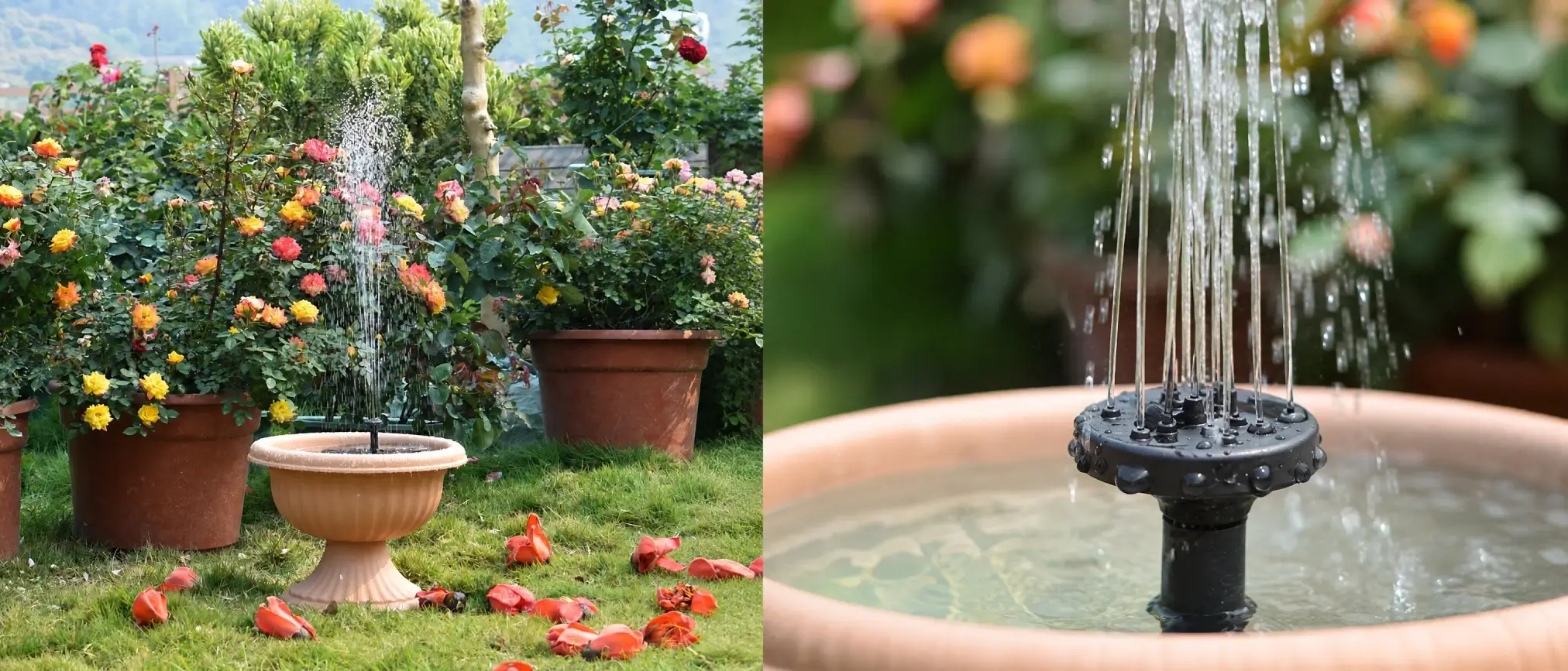 1.4W solar powered water fountain pump case