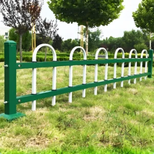 U-shape arch top galvanized steel garden edging fence panels