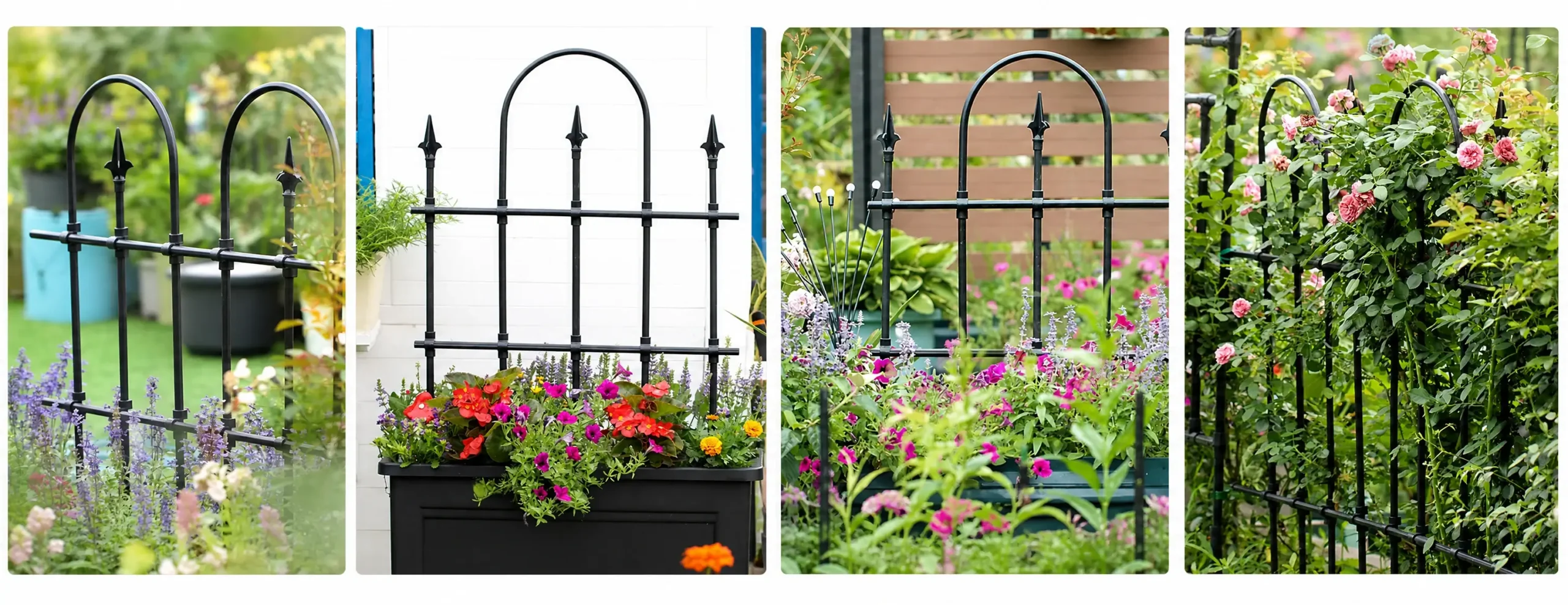 Decorative Metal Garden Trellis Screen for Climbing Plants & Flowers Real-world scenarios