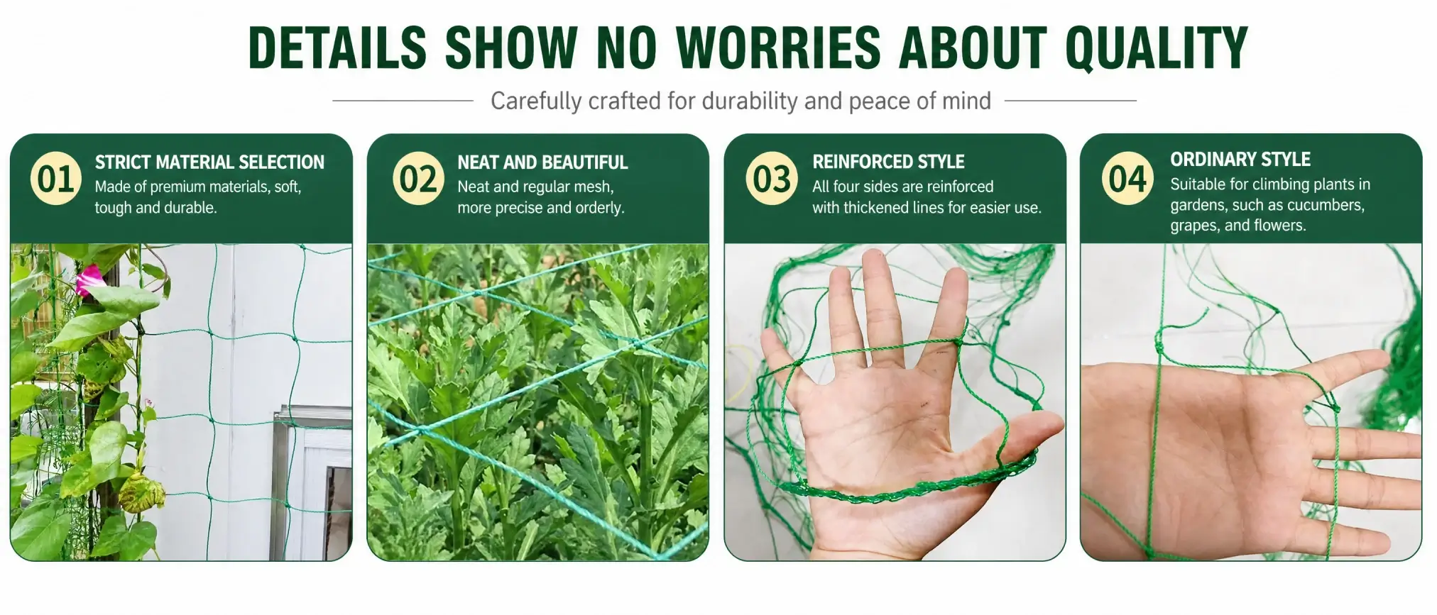 Heavy-Duty Garden Trellis Netting detail show